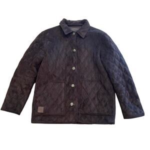 Lauren Ralph Lauren Quilted Jacket Brown Size M Heritage Equestrian Preppy
